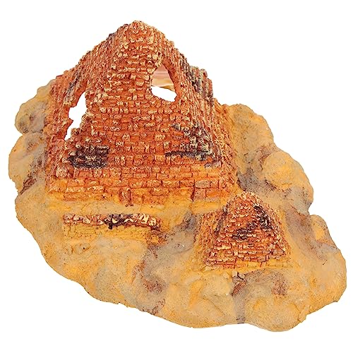 minkissy 3st Eidechsen-versteckloch Reptilienpyramide Verstecken Gecko Verstecken Und Höhlen Zubehör Für Terrarien Ägyptisches Pyramidenaquarium Schlangenpyramide Harz Glas Eidechsenkiste von minkissy