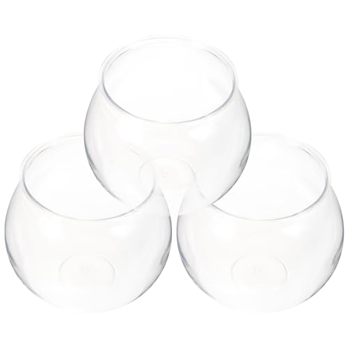 minkissy 3st Goldfischglas -Aquarium Blumenschale Runde Vase Panzerfisch Klarer Behälter Fischbehälter Mini-vase Kleines Plastik Sturzprävention Das Haustier Reisen Schildkrötenbecken minkissy 3st Goldfischglas -Aquarium Blumenschale Runde Vase Panzerfisch Klarer Behälter Fischbehälter Mini-vase Kleines Plastik Sturzprävention Das Haustier Reisen Schildkrötenbecken von minkissy