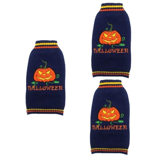 minkissy 3St Hundekürbiskostü Hund Halloween-Outfit Halloween-Hundekostü Kleider für den Winter Welpenpullover Kleiner Hundepullover Haustierkleidung Strickpullover der Hund Hundekleidung von minkissy