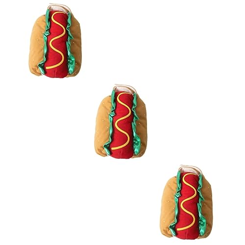 minkissy 3 Stücke Hot Dog Halloween Dress up Haustier Hund Katze Kleidung Größe XXS Stilvolle Haustier Hund Uniform von minkissy