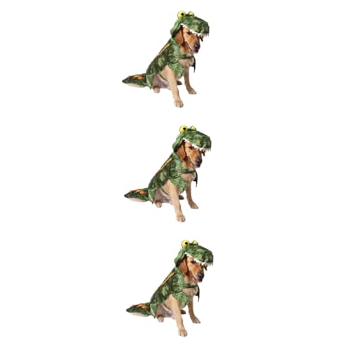 minkissy 3st Katze Krokodil Kostü Hundekostüme Hund Krokodil Kostü Halloween Hunde-Cosplay-kostü Kleidung Kleidung Mcbling Kleidung Hundekostü Für Große Hunde Heiligen Kleider Tier Mops von minkissy
