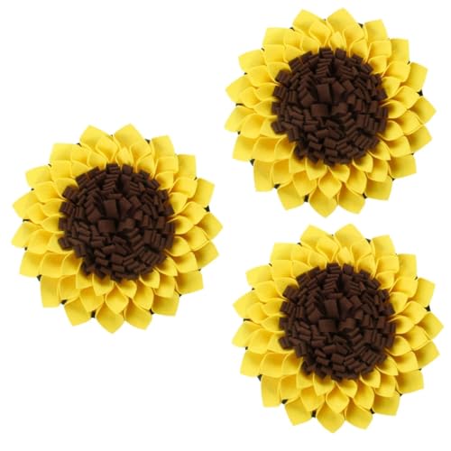 minkissy 3st Pet Sniffing Pad Spielzeug Filzstoff Riechkissen Sonnenblume von minkissy