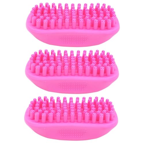 minkissy 3St haustierkamm pet Hair Brush hundehaarbürste Haustierbad Haustierzubehör Badewäscher für Haustiere Haustierpflegebürste Pflegebürste für Hunde Massagebürste Badebürste von minkissy