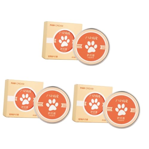 minkissy 3St Pfotencreme für Haustiere Pfotenbalsam für Welpen Hundepfotenbalsam Katzenpfotenbalsam von Haustieren für Hunde die Katze Feuchtigkeitscreme Butter von minkissy