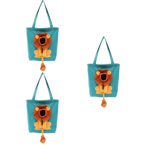 minkissy 3St Umhängetasche Katzentragetasche Einkaufstüten aus Tragetasche für Katzen Einkaufstasche großer Hundekäfig Tragetasche für Hunde Transportbox für Haustiere Karikatur von minkissy