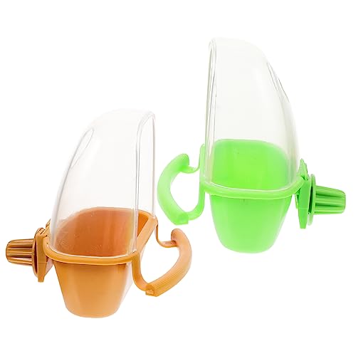 minkissy 4 Pcs Bird Trough Feeder Bird Cage Feeder Papagei Water Cup Drinking Bird Big Bird Cage Bird Bowls for Cage Bird Feeder for Cage Wachtelkäfig Käfige Sittich Vogelkäfig Der Vogel Kunststoff von minkissy