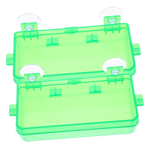 minkissy 4 Pcs reptile feeder reptile water dish floating fish gecko feeder feeding dish aquarium suction cups reptiles suction cup feeder reptisoil with suction cup plastic animal supplies von minkissy