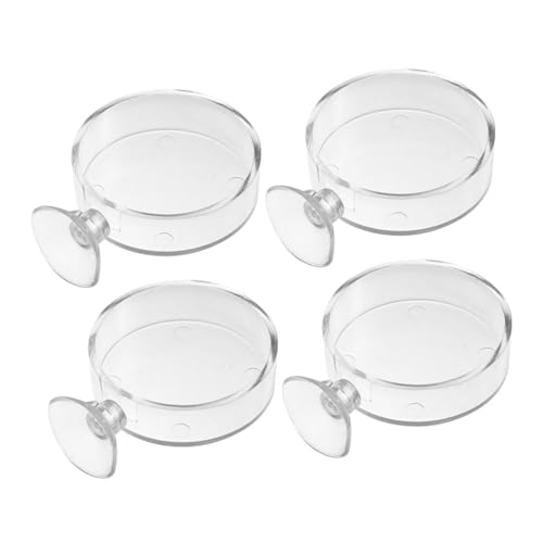 minkissy 4 Stück Fressnapf Aus Der Luft Garnelenbecken Futterteller Für Aquarien Futternapf Für Aquarien Aufbewahrungsschale Aquatainer Fischgläser Zierfische Acryl Zubehör Für Aquarien von minkissy