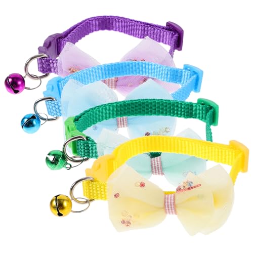 minkissy 4 Stück Großes Katzenhalsband Hundehalsband Katzenhalsbänder Für Mädchenkatzen Süße Katzenhalsbänder Kätzchenzubehör Für Polypropylen Baby Katzenglocke Haustier minkissy 4 Stück Großes Katzenhalsband Hundehalsband Katzenhalsbänder Für Mädchenkatzen Süße Katzenhalsbänder Kätzchenzubehör Für Polypropylen Baby Katzenglocke Haustier von minkissy