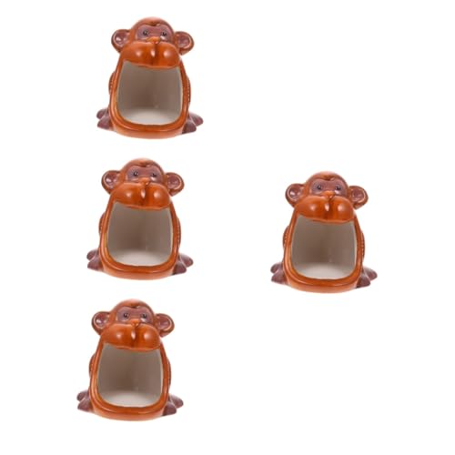 minkissy 4 Stück Hamster Nest aus Keramik Dekor für zu Hause Schlafhaus für Igel Hasenschloss Haustier Schlafnest für Hamster Hamsterversteck Persönlichkeit Hamsternest schmücken Zubehör von minkissy