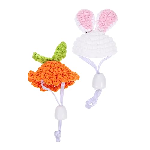 minkissy 4 Stück Hamster-strickmütze Kleidung Blumenzweig Garn Mini minkissy 4 Stück Hamster-strickmütze Kleidung Blumenzweig Garn Mini von minkissy