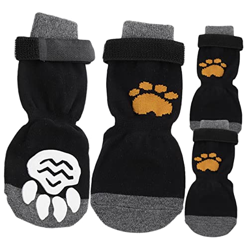 minkissy 4 Stück Haustier Hund Socken Sockenschuhe Waschbar Kleiner Hund Baumwolle von minkissy