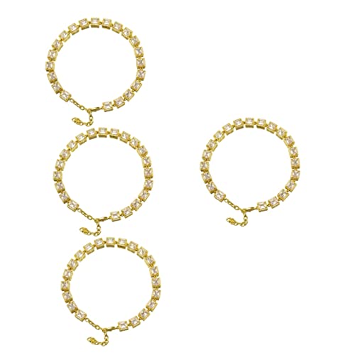 minkissy 4 Stück Zarte Hundekette Trendiges Hundehalsband Verbinden Hund Bling Halsband Kette Hundehalsband Modische Hundekette Kleines Hundehalsband Stahl Messing Halskette von minkissy