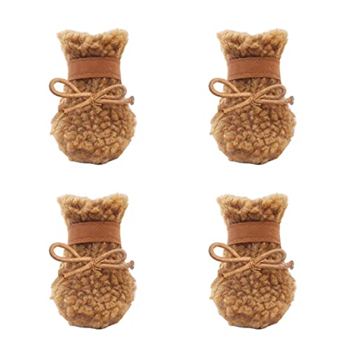 minkissy Pet Footwear 4er-Pack Hunde-Schneestiefel Weich Warm Nicht Für Hartholzböden von minkissy