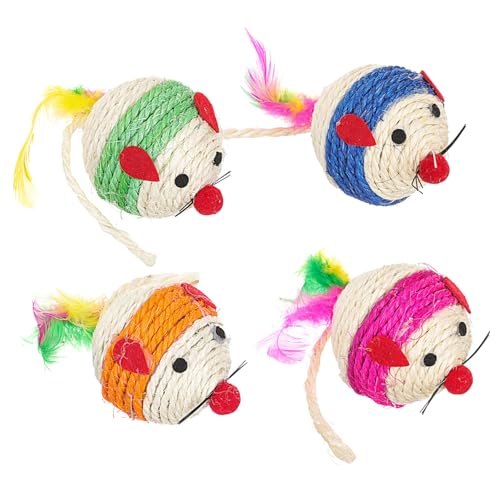 minkissy 4 Stücke Sisal Katzenspielzeug Interaktive Mäuse Spielzeug für Katzen Katzenkratzspielzeug Spaß Interessantes Katzenspielzeug Zum Spielen minkissy 4 Stücke Sisal Katzenspielzeug Interaktive Mäuse Spielzeug für Katzen Katzenkratzspielzeug Spaß Interessantes Katzenspielzeug Zum Spielen von minkissy