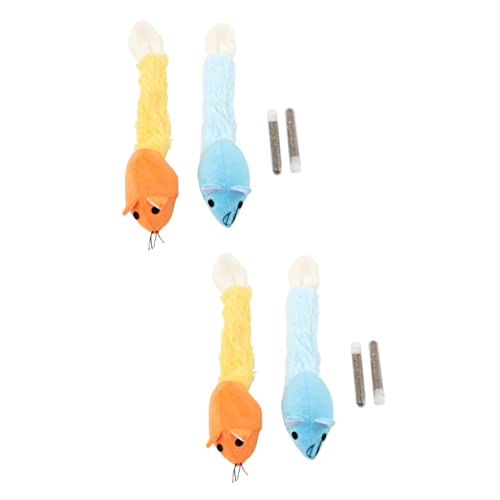 minkissy 4stücke Katzenminze-Spielzeug Mäuse Mit Langem Lustige Plüschtiere Für Katzen Interaktives Spielzeug Orange Und Blau Zur Beschäftigung Kratzschutz minkissy 4stücke Katzenminze-Spielzeug Mäuse Mit Langem Lustige Plüschtiere Für Katzen Interaktives Spielzeug Orange Und Blau Zur Beschäftigung Kratzschutz von minkissy