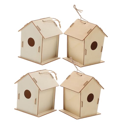 minkissy 4 Stück Teiliges DIY Vogelhaus Bastelset aus Naturbelassenem Holz Unbemalt zum Bemalen und Gestalten Kreatives Malspielzeug für Fördert Fantasie und Handwerkliche Fähigkeiten minkissy 4 Stück Teiliges DIY Vogelhaus Bastelset aus Naturbelassenem Holz Unbemalt zum Bemalen und Gestalten Kreatives Malspielzeug für Fördert Fantasie und Handwerkliche Fähigkeiten von minkissy