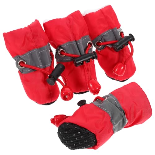 minkissy 4 Stück rutschfeste Schuhe für Haustiere Regenschuhe für Haustiere Stiefel mit Hundepfoten Krallen rutschfeste Welpenschuhe schützende Haustierschuhe Kordelzug Regenstiefel Schutz minkissy 4 Stück rutschfeste Schuhe für Haustiere Regenschuhe für Haustiere Stiefel mit Hundepfoten Krallen rutschfeste Welpenschuhe schützende Haustierschuhe Kordelzug Regenstiefel Schutz von minkissy
