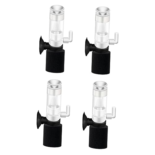 4 pcs WC Aquarium Sauerstoffpumpe Mini Tank Sauerstoffpumpe Luft Fisch Tank Sauerstoffpumpe Fisch Tank Belüfter Co2 Diffusor Aquarium Kies Rohr Gebläse Kleine Fisch Tank Kunststoff von minkissy