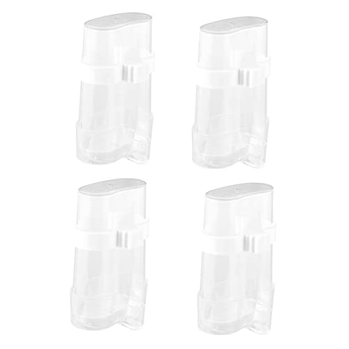 minkissy 4 stücke Tier Wasserspender Klar Vogel Feeder Tragbare Wasserspender Automatische Haustier Futterspender Haustier Wasserspender Krug Wasserspender Tierfütterung Tasse Vogelfütterung Tasse von minkissy