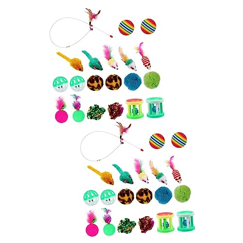minkissy 40 Pcs Pet Christmas Set Cat Chaser Toys Teaser Toys Cat Toy Cat Teasing Toy Cat Wand Toys Pet Toys Dumbell Sweat Suit Cat Teaser Stick Toy Ball Plush minkissy 40 Pcs Pet Christmas Set Cat Chaser Toys Teaser Toys Cat Toy Cat Teasing Toy Cat Wand Toys Pet Toys Dumbell Sweat Suit Cat Teaser Stick Toy Ball Plush von minkissy