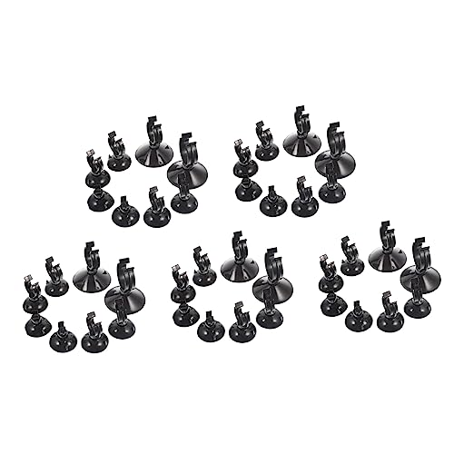 minkissy 40Pcs fish tank suction cup buckle cup heater airline tubing clamp black aquarium background airline tubing holders silicone suction bowl aquarium heater silicone clip abs pipeline von minkissy