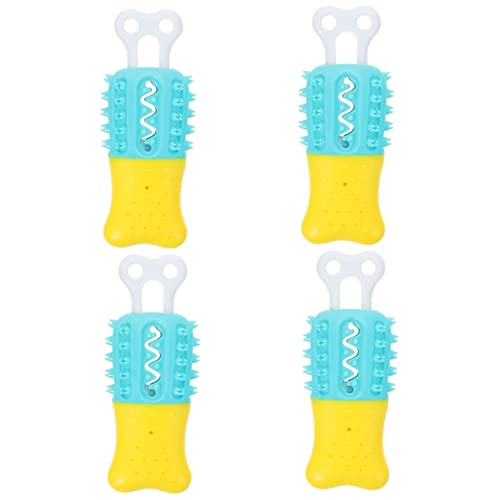 minkissy 4pcs Chewing Dog Toothbrush dog chewing molar toy dog squeaky toys latex puppy toy pet teeth interactive chewer puppy bite toys squeaker dog toy puppies toys tooth stick summer tpr von minkissy