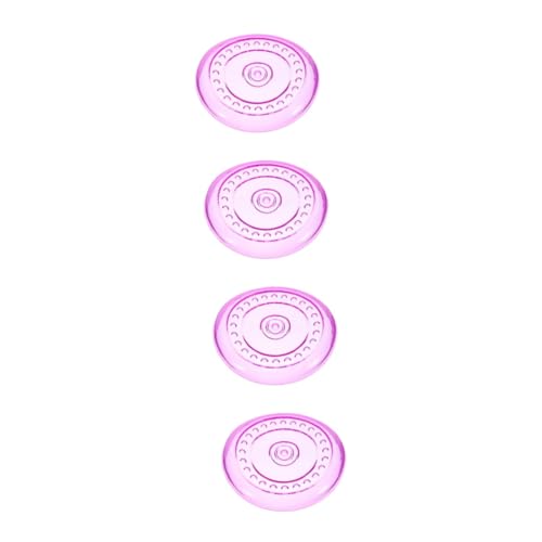 minkissy 4pcs Dog Flying Saucer Chuck It Flying Disc for Dogs Indestructible Disc Dogs Training Toys Flying Disc Dog Toy Dogs Interactive Toys Dog Disc Pet Dog Purple Tpr Soft von minkissy