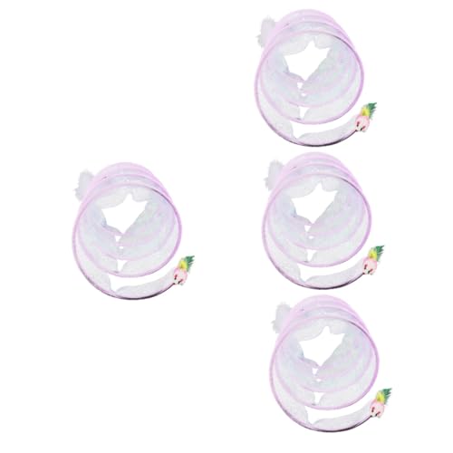 minkissy 4pcs Folding Cat Tunnel Cat Maze Interactive Cat Tunnel Crinkle Tunnels Collapsible Cat Tunnel Cat Play Tunnel S Shape Kitten Tunnel Pet Tunnel Toy Cat Toy Big Cat Foldable von minkissy