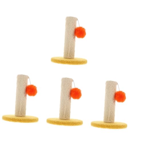 minkissy 4pcs cat pet toy cat activity center toys for cats cat scratchers for indoor cats kitten scratch posts toy for cat cats toys cat scratching posts tickle Wooden board von minkissy