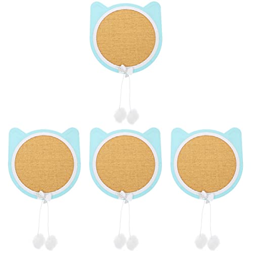 minkissy 4pcs cat Scratching Post Natural Rug Double Sided Suction Cups Indoor Carpet Wall cat Scratcher Anti Scratch Pads for Cats Cat Scratcher Cardboard Kitten Scratching Board Squeegee von minkissy