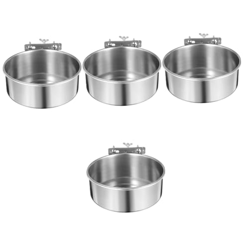 minkissy 4pcs dog food bowl pet bowl hanging pet cage bowl small dog crate dog crates for small dogs dog bowl outdoor dog kennel puppy food bowl cat Stainless steel portable chicken coop von minkissy