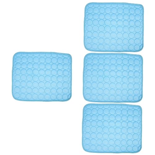 minkissy 4pcs pet mat cooling mat for dog cat cooling mat indoor pet cool dog cooling bed cooling blanket pet sleeping mats for kids puppy cooling cushion Cloth child summer cooling pad von minkissy