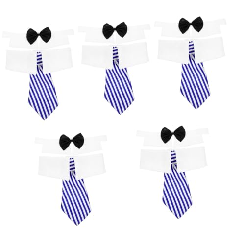 minkissy 5 Sets Haustier-Krawatte Welpenhalsbänder kleine Hundehalsbänder Katze Fliege Halsband dekorative Haustier-Krawatte dekoratives Kätzchenhalsband Katzenhalsband Haustier Kätzchen Halsband von minkissy