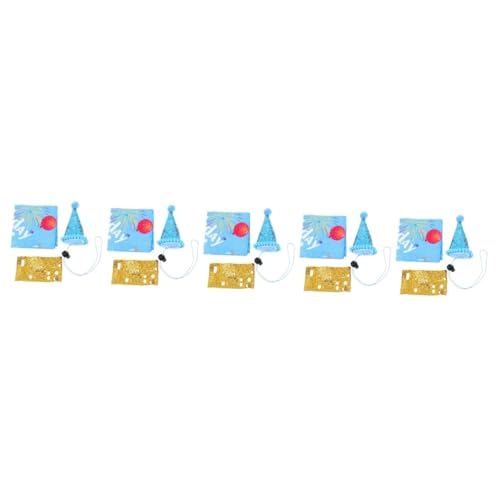 minkissy 5 Sets Hund Geburtstag Hut Hund Hüte Hund Geburtstag Dreieck Schal Katze Schal Halsband Geburtstag Hüte für Hunde Haustier Geburtstag Party Hut Hund Halstuch Urlaub Kleidung Polyester Baby von minkissy