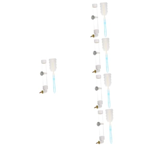 minkissy 5 Sätze Trinkbrunnen für Papageien Automatischer Wasserspender für Vögel Wasserbrunnen für Vogel praktischer Wasserspender Vogelfütterer Langen Schwanz Wasserbehälter Vogel liefert von minkissy