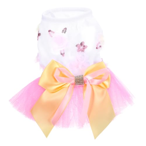 minkissy 5St Hund Prinzessin Kleid Rollenspiel-Outfits Kleid für Mädchen Schleifenkleid Prinzessinenkleid Hund Blumenmädchen Kleid Haustierbedarf für den Sommer -Hund Rock Pullover von minkissy