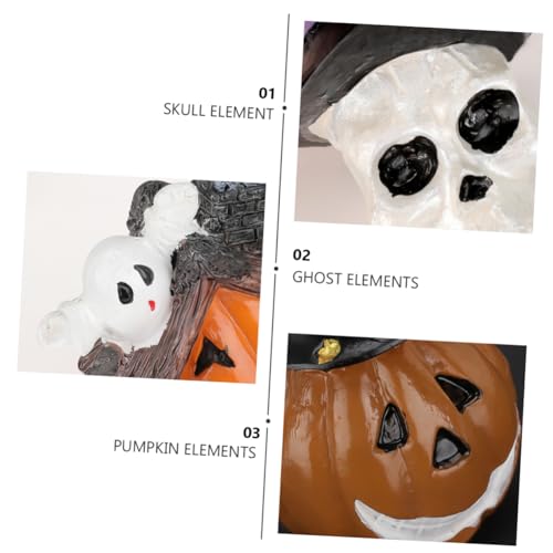 minkissy 5 Stück Teiliges Halloween Aquarium Set Harz Fischversteck Höhle mit Kürbis und Skelettmotiven Dekoratives Fischversteck für Aquarium Multifunktionale Deko für Fischbecken und minkissy 5 Stück Teiliges Halloween Aquarium Set Harz Fischversteck Höhle mit Kürbis und Skelettmotiven Dekoratives Fischversteck für Aquarium Multifunktionale Deko für Fischbecken und von minkissy