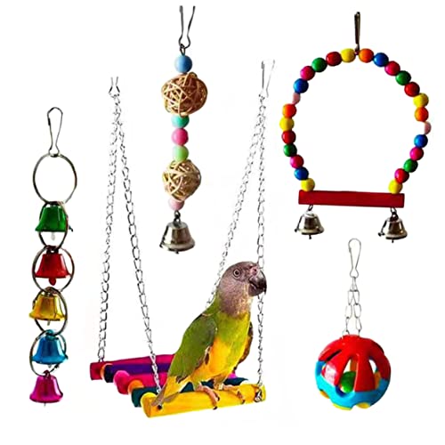 minkissy 5PCS Set papageien spielzeug Vogel spielen spielzeug Papageien Schaukel Spielzeug Papageien Hängende Sitzstangen conures spielzeug Papageien käfig spielzeug papagei spielen ständer Papagei minkissy 5PCS Set papageien spielzeug Vogel spielen spielzeug Papageien Schaukel Spielzeug Papageien Hängende Sitzstangen conures spielzeug Papageien käfig spielzeug papagei spielen ständer Papagei von minkissy