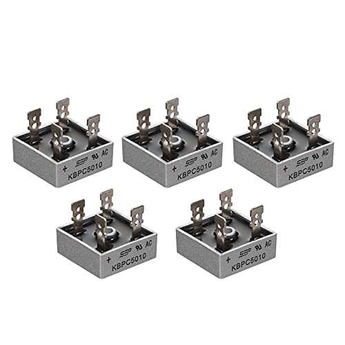 minkissy 5st Gleichrichter Brücke Elektronische Diode 4- Pin Gleichrichter Elektronische Komponenten Gleichrichter Diode Power Gleichrichter 50a Netzteil Metall Material Simplex von minkissy