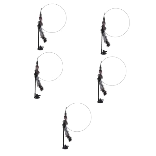 minkissy 5St Katzenspielzeug Indoor-Spielset Kätzchenspielzeug Angelspielzeug Kätzchen-Teaser- Handspielzeug mit Teaser- necken Spielzeug Angeln von Katzen pp von minkissy