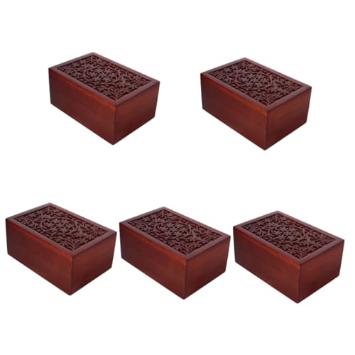 minkissy 5Er-Box Haustier Urne Haustiere Exquisite Haustierurne aus Eschenholz Haustier-Gedenkschatulle Gedenkurne aus Holz Urnen Katzenurne Massivholz Sarg Asche hölzern von minkissy