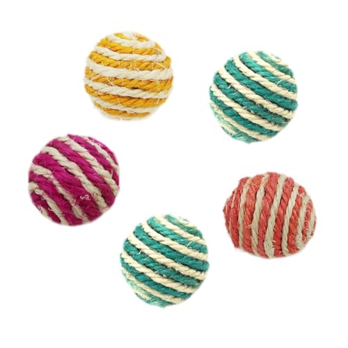 minkissy 5pcs Pet Stuff Pet Toys Pet Supplies Kitten Teaser Cat Balls Sisal Ball Bite Cat Toy minkissy 5pcs Pet Stuff Pet Toys Pet Supplies Kitten Teaser Cat Balls Sisal Ball Bite Cat Toy von minkissy