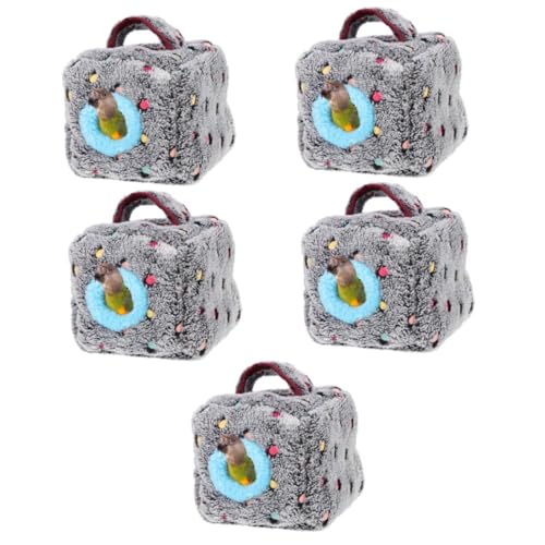 minkissy 5pcs hamster cotton nest hamster winter cage chinchilla puinea pigs warm house hammock winter bed hamster house small animal cozy hamster bed house comfortable Frettchen coral fleece von minkissy
