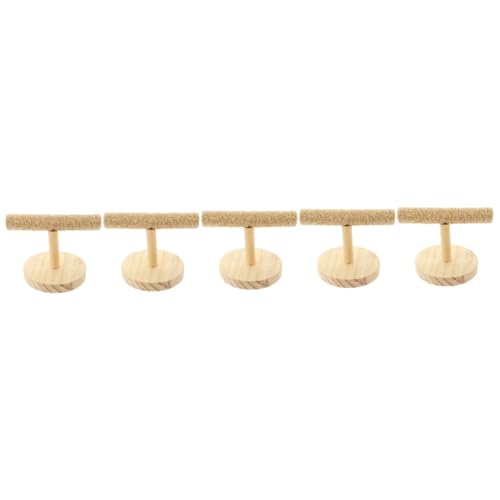 minkissy 5pcs papagei Vogel Stand sittich Holz barsch vogeldusche sitzstangen Holz vogelstangen tischplatte vogelstange sittiche Holz ständer Vogel plattform Spielzeug papagei t barsch büro Holz groß von minkissy