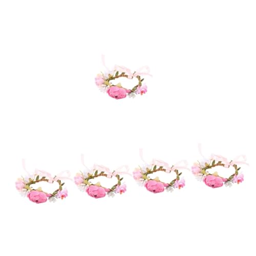 minkissy 5 Stück Haustierhalsbänder Zierliche Halsketten Für Den Außenbereich Kränze Blumendekor Outdoor-Dekor Kleine Hundehalsbänder Türdekoration Für Kätzchen von minkissy