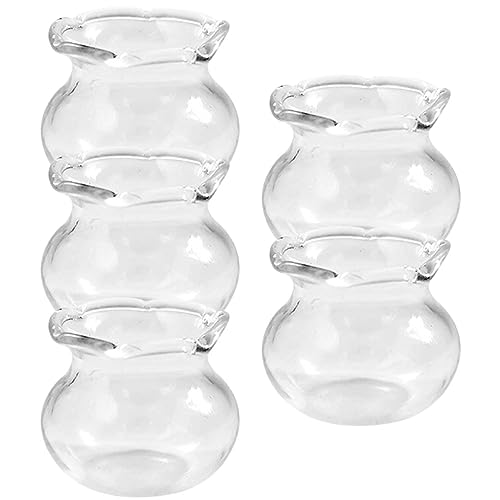 minkissy 5st Puppenhaus Aquarium Großes Fischglas Miniatur-puppenhauszubehör Einmachgläser Glasverzierungen Desktop-aquarien DIY-miniaturzubehör Mini Glasterrarium Baby Glasflasche von minkissy