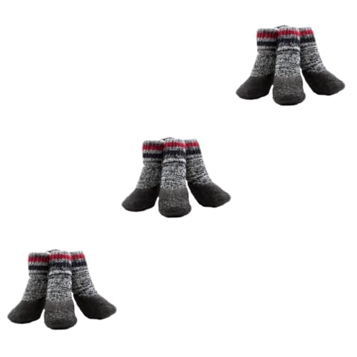 minkissy 6 Paar Hundesocken Schuhe für Winter Hund Grip Socken für rutschfeste Booties für Hunde Weihnachten Socken Hundesocken für Winter rutschfeste Hundesocken Katzensocken Hundeschuhe Sohle Schutz von minkissy