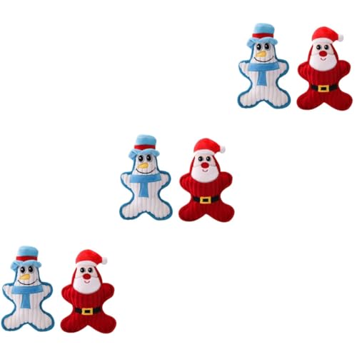 minkissy 6stücke Plüschspielzeug Für Hunde Quietschendes Kauspielzeug Weihnachtsmann Schneemann Interaktives Spielzeug Für Kleine Und Mittlere Hunde Fördert Spiel Und Zahnpflege minkissy 6stücke Plüschspielzeug Für Hunde Quietschendes Kauspielzeug Weihnachtsmann Schneemann Interaktives Spielzeug Für Kleine Und Mittlere Hunde Fördert Spiel Und Zahnpflege von minkissy