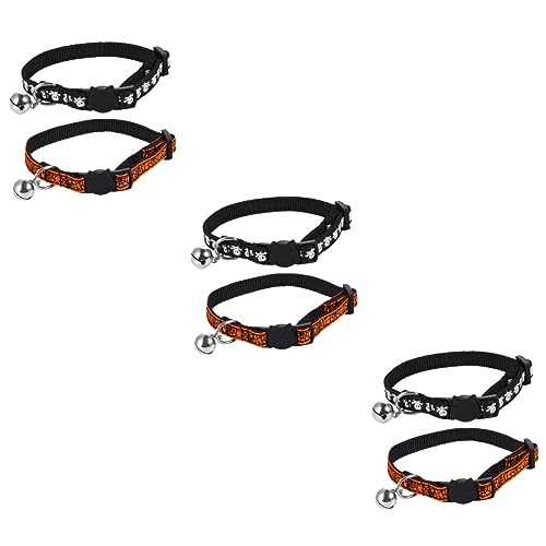 minkissy 6 STK Halloween-katzenhalsband Hundehalsbänder Haustier-Halskette Verstellbares Hundehalsband Welpen Halsband Für Welpen Kostüm-Halskette Stoff Die Katze Haustierzubehör minkissy 6 STK Halloween-katzenhalsband Hundehalsbänder Haustier-Halskette Verstellbares Hundehalsband Welpen Halsband Für Welpen Kostüm-Halskette Stoff Die Katze Haustierzubehör von minkissy